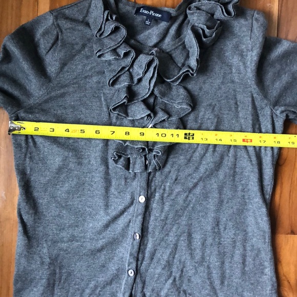 Evan-Picone ruffle cardigan - Picture 5 of 5